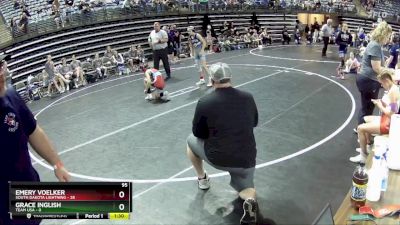 95 lbs Round 1 (6 Team) - Emery Voelker, South Dakota Lightning vs Grace Inglish, Team USA