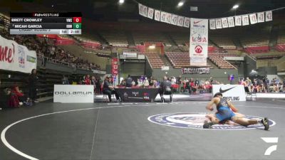Champ. Round 3 - Brett Crowley, Vacaville Wrestling Club vs Micah Garcia, Rough House Wrestling