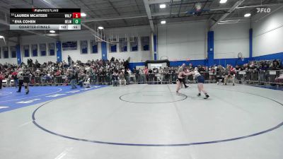 120 lbs Quarterfinal - Lauren McAteer, Walpole vs Eva Cohen, Belmont