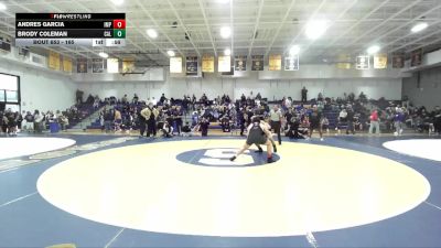 165 lbs Cons. Round 2 - Brody Coleman, Calabasas vs Andres Garcia, Imperial