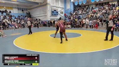 215 lbs Quarterfinal - Greg Lockett, Milford Senior vs Brandon King, Charter School Of Wilmington