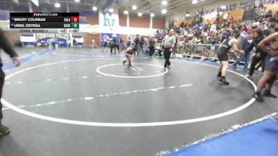 157 lbs Cons. Round 2 - Uriel Ortega, San Gorgonio vs Brody Coleman, Calabasas