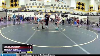 130 lbs Quarterfinal - Dakoda Willoughby, Red Hawk Wrestling Academy vs Aiden Hutchison, Crawfordsville Wrestling Club