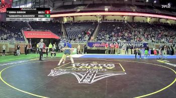 Girls-135 lbs Cons. Round 2 - Emma Gibson, Thornapple Kellogg Hs Girls vs Samantha Bonovetz, Otsego Hs Girls