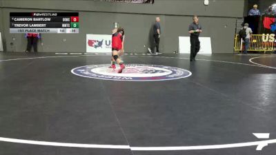 Schoolboys - 92 lbs 1st Place Match - Cameron Bartlow, USA Gold Wrestling Club vs Trevor Lambert, MTC - MANTANONA TRAINING CENTER
