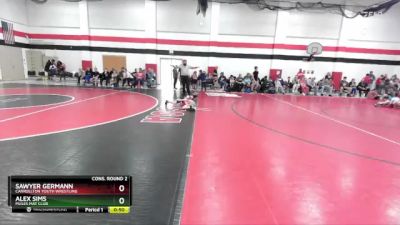 55A Cons. Round 2 - Sawyer Germann, Carrollton Youth Wrestling vs Alex Sims, Mules Mat Club