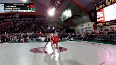 4A 165 lbs Semifinal - Luke Sarich, Weiser vs Gunner Johnson, Marsh Valley