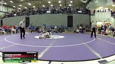 106 lbs Quarterfinals (8 Team) - Traevon Ducking, Brownsburg vs Camden Raypole, Homestead