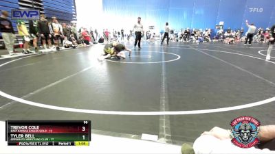 96 lbs Round 1 (4 Team) - Tyler Bell, OpenMats Wrestling Club vs Trevor Cole, East Kansas Eagles Gold