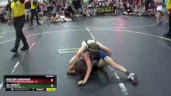 70 lbs Round 1 (6 Team) - Kolton Hartmen, No Escape Wrestling Academy vs Eli Bailey, Indiana Outlaws
