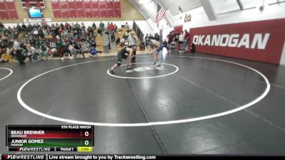 150 2B 5th Place Match - Beau Brenner, Okanogan vs Junior Gomez, Manson