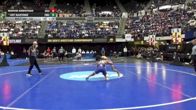 133 lbs Cons. Round 2 - Marvin Armistead, Coast Guard vs Art Martinez, CWRU