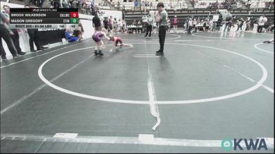 61-64 lbs 3rd Place - Broox Wilkerson, Carl Albert vs Mason Gregory, Standfast