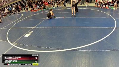 70 lbs Round 2 - Atalina Naki, WESTLAKE vs Allison Clement, Delta Wrestling Club