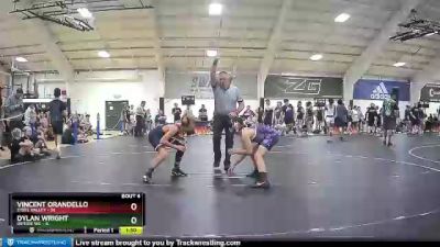 92 lbs Round 2 (6 Team) - Dylan Wright, Riptide WC vs Vincent Orandello, Steel Valley