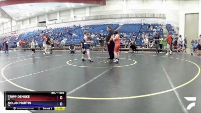 86 lbs Quarterfinal - Tripp Demske, IN vs Nolan Martin, TX