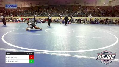 100 lbs Quarterfinal - Blake Storm, Blanchard Wrestling Club vs Jediah Daniels, Maize WC