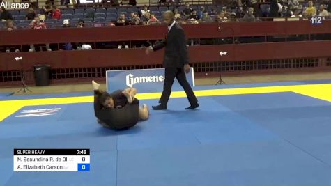 Nicole Secundino R. De Oliveira vs Ansleigh Elizabeth Carson 2024 Pan IBJJF Jiu-Jitsu No-Gi Championship