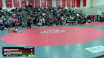 132 lbs Cons. Round 5 - Josiah Gonzales, Fort Lupton vs Elijah Baumgardner, Monte Vista