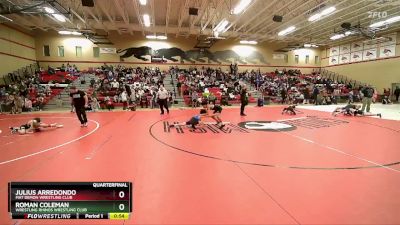 86 lbs Quarterfinal - Julius Arredondo, Mat Demon Wrestling Club vs Roman Coleman, Wrestling Rhinos Wrestling Club