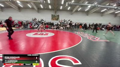 144 lbs Cons. Round 6 - Ryan Gonzales, Cheyenne Central vs Ty Eversman, Thompson Valley