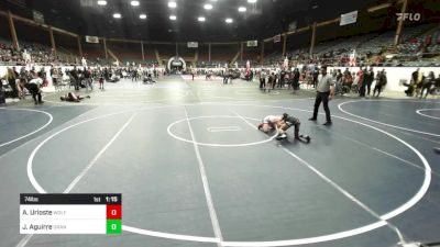 74 lbs Quarterfinal - Austin Urioste, Wolfpack Wr Ac vs Joseph Aguirre, Grant County Elite WC