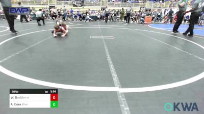 80 lbs Quarterfinal - Wade Smith, Ponca City Wildcat Wrestling vs Ames Dore, Standfast OKC