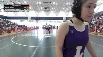 Girls 107 lbs 5th Place Match - Blessin Christensen, Lassen Girls vs Aisha Khan, Live Oak Girls