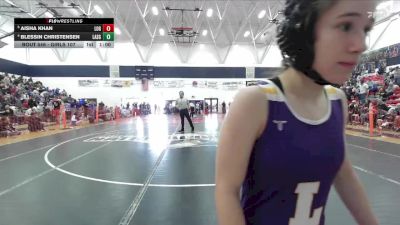 Girls 107 lbs 5th Place Match - Blessin Christensen, Lassen Girls vs Aisha Khan, Live Oak Girls