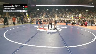 4A-126 lbs Champ. Round 1 - Breckin Henry, Thunder Basin vs Bradley Rowland, Cheyenne East