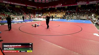 138 lbs D2/d3 - Semi-finals (sat 10:00am.) - Mason Baumgartner, Prairie Du Chien vs Isaac Briggs, Saint Croix Falls