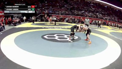 D1-120 lbs Quarterfinal - Liston Seibert, Mass. Perry vs Johnny Green, Aurora