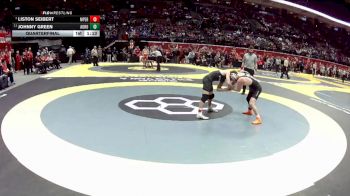 D1-120 lbs Quarterfinal - Liston Seibert, Mass. Perry vs Johnny Green, Aurora