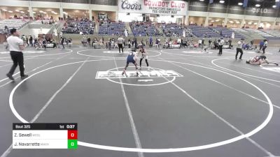 82 lbs Consi Of 4 - Zander Sewell, Wesley WC vs Johnathan Navarrette, Mayhem