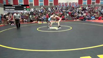 125 lbs Semifinal - Reese Berns, Central Elkader vs Kaitlyn Krum, East Buchanan