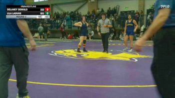 95-103 lbs Round 3 - Lila LaDuke, Wright JH School vs Delaney Dewald, Sheridan