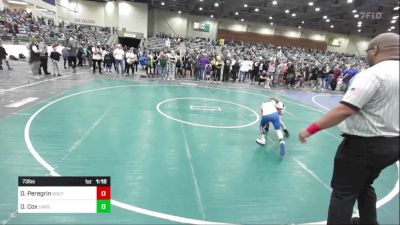 73 lbs Round Of 32 - Duke Peregrin, South Reno WC vs Otto Cox, Carson Bulldogs