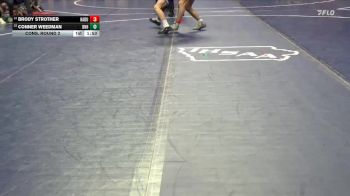 2A-132 lbs Cons. Round 2 - Conner Weedman, Dike-New Hartford vs Brody Strother, Hampton-Dumont-CAL