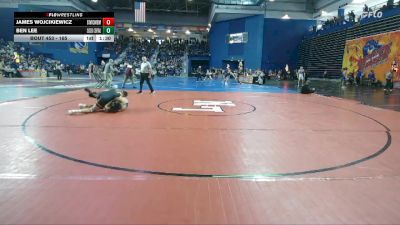165 lbs Champ. Round 1 - JAMES WOJCIKIEWICZ, Bethalto (Civic Memorial) vs Ben Lee, Sussex Central