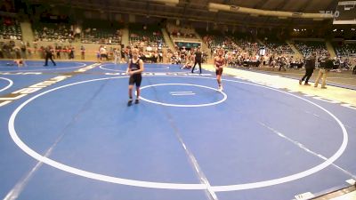 100 lbs Quarterfinal - Colt Powell, Cushing vs Zayne Chappell, Tulsa Blue T Panthers