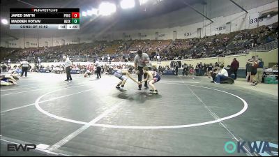 100 lbs Consi Of 16 #2 - Jared Smith, Ponca City Wildcat Wrestling vs Madden Votaw, Husky WC