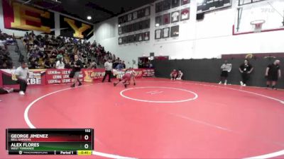 132 lbs Cons. Round 2 - Alex Flores, West Torrance vs George Jimenez, Bell Gardens