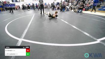 52 lbs Consi Of 4 - Abram Allred, Blanchard Wrestling Club vs Juaquin Sanchez-Luevano, OKC Saints Wrestling