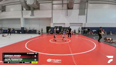 42 lbs Cons. Semi - Jacob Pennington, Liberty Hill Wrestling Club vs Jeremiah Aranda, Texas Wrestling Academy