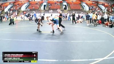 125 lbs Quarterfinal - Jacob Strausbaugh, All American Training Center vs Antonio Mills III, Roundtree Wrestling Academy