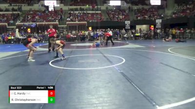 114 lbs Cons. Round 5 - Cooper Hardy, Frenchtown Wrestling Club vs Reagan Christopherson, Darby Wrestling Club