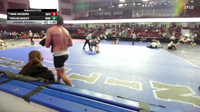 285 lbs Champ. Round 2 - Kian Jacques, Owyhee vs Kollin Bailey, Rocky Mountain