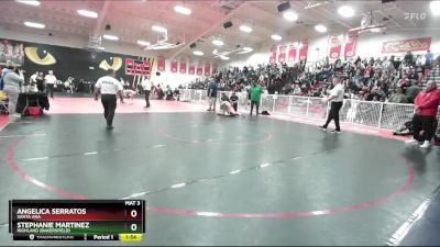 100 lbs Semifinal - Angelica Serratos, Santa Ana vs Stephanie Martinez, Highland (Bakersfield)