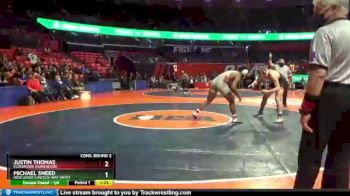 3 lbs Cons. Round 2 - Justin Thomas, Flossmoor (Homewood) vs Michael Sneed, New Lenox (Lincoln-Way West)