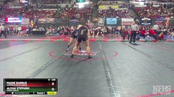 G - 235 lbs Cons. Semi - Maisie Barrus, Custer/Hysham (Girls) vs Aliyah Stiffarm, Havre (Girls)